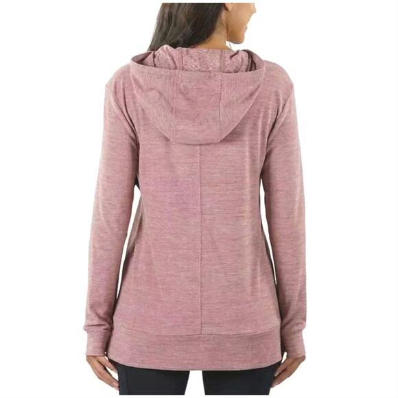 Spyder Fleece Pullover Hoodie Tunic Top Womens Sz XL Pink Active Jacket Pockets - Picture 2 of 12